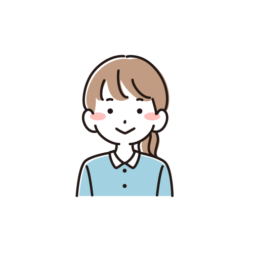 7歳〜9歳の女の子のイラスト（シンプル線画）