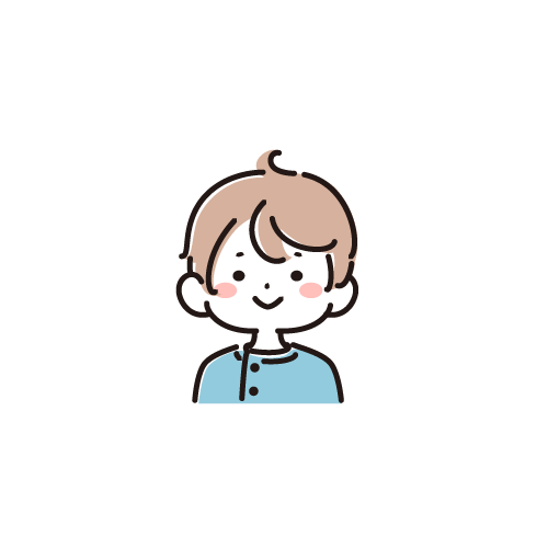 0〜1歳の中性的な子のイラスト（幼児・シンプル線画）